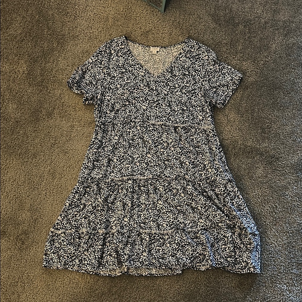 J. Crew Black and White Tiered Sundress